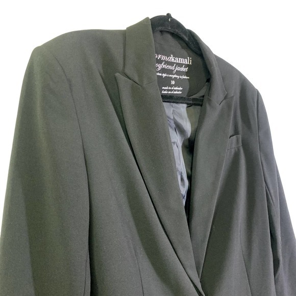 NORMA KAMALI Black Boyfriend Cut Blazer Jacket - Picture 4 of 16